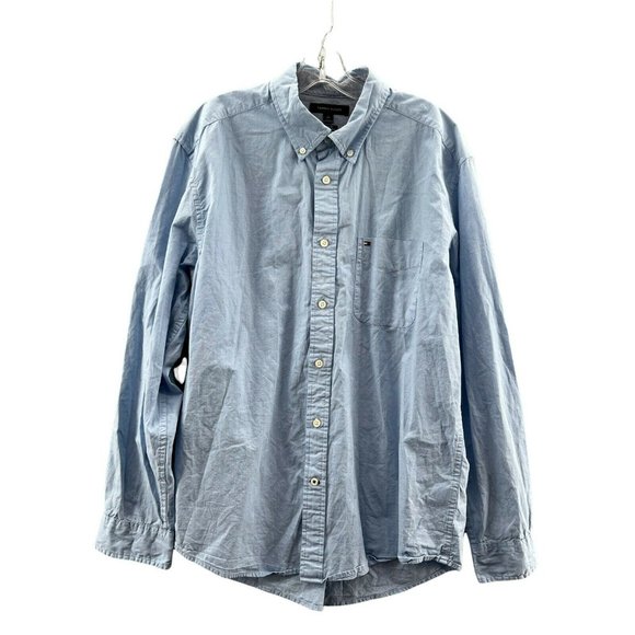 Tommy Hilfiger Shirts Men's Large Long Sleeve Button Down Classic Fit Co… - Picture 1 of 8